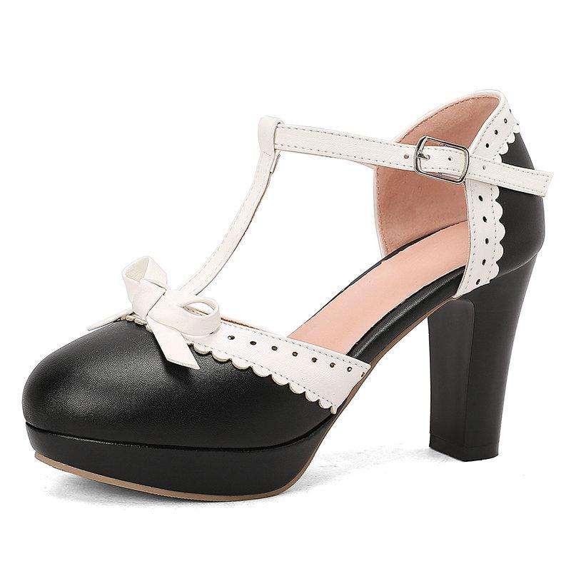Hollow Sandals for Women with Round Head Thick Heels and High Heels Bow Tee Buckle 35
Hollow Sandals for Women with Round Head Thick Heels and High Heels Bow Tee Buckle 35
