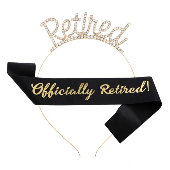 2Pcs/Set Retirement Party Sash Tiara Kit Rose Golden Retirement Crown Satin Belt with Side Combs Party Accessory чорний
2Pcs/Set Retirement Party Sash Tiara Kit Rose Golden Retirement Crown Satin Belt with Side Combs Party Accessory чорний