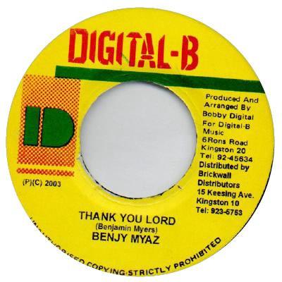 7inch Record BENJI MYAZ - Thank You Lord NONE Digital-B 2003 Jamaica Reggae, Ska & Dub Used
7inch Record BENJI MYAZ - Thank You Lord NONE Digital-B 2003 Jamaica Reggae, Ska & Dub Used