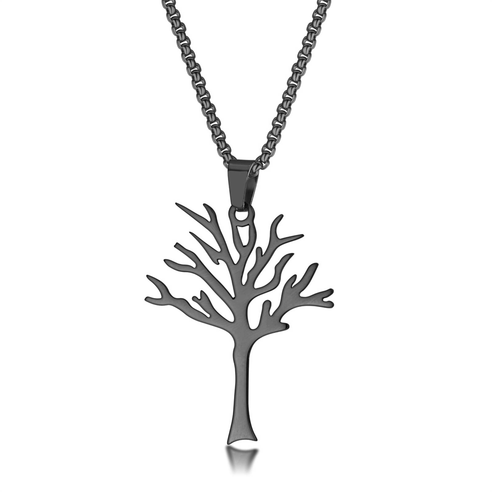 Simple Tree of Life Pendant Necklace Stainless Steel Jewelry Birthday Gift for Women Men
Simple Tree of Life Pendant Necklace Stainless Steel Jewelry Birthday Gift for Women Men