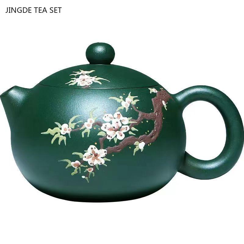 12x7.5cm Ball Hole Purple Clay Teapot Original Ore Green Mud Peach Blossom Xi Shi Kung Fu Tea Pot Tea Set
12x7.5cm Ball Hole Purple Clay Teapot Original Ore Green Mud Peach Blossom Xi Shi Kung Fu Tea Pot Tea Set
