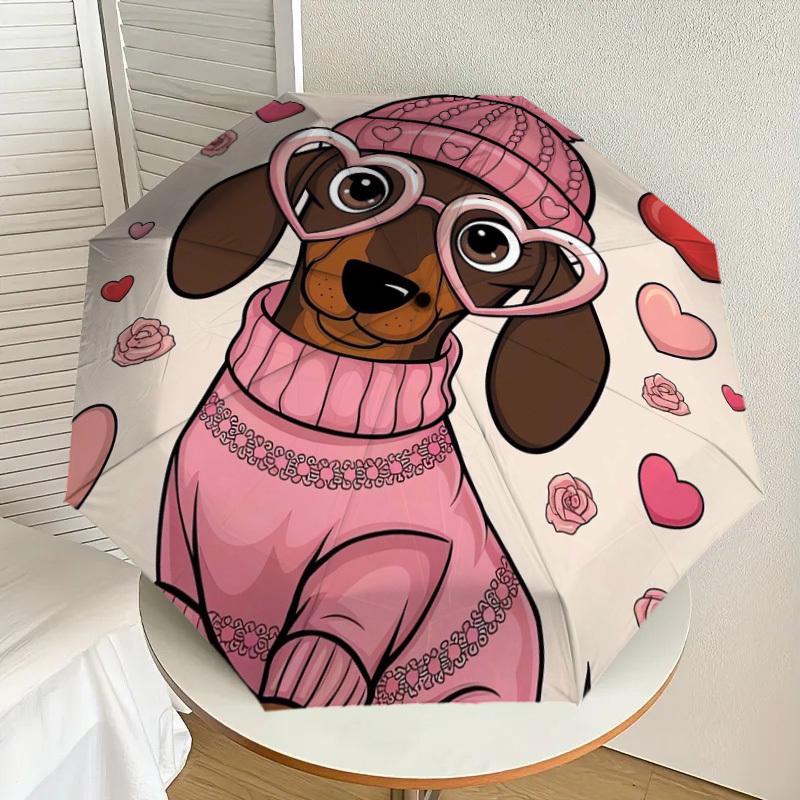 1pc Dachshund Valentine s Day Heart Glasses Umbrella with Plastic Handle,Suitable for All Seasons Home Travel Outdoor UmbrellaDD325
1pc Dachshund Valentine s Day Heart Glasses Umbrella with Plastic Handle,Suitable for All Seasons Home Travel Outdoor UmbrellaDD325