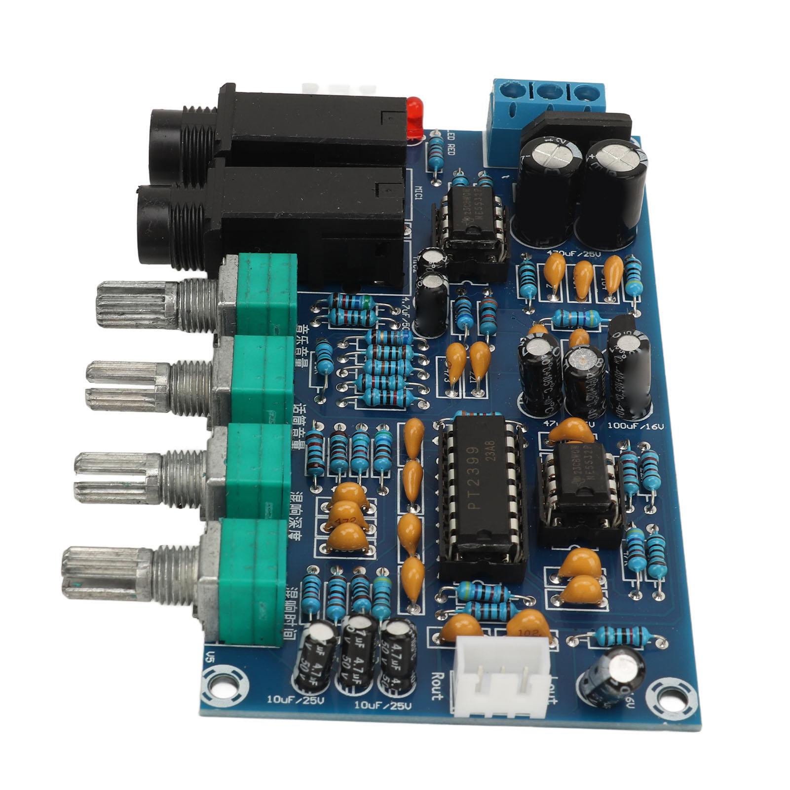 Reverberation Board Microphone Reverb Plate PT2399 Chip PCB Microphone Reverb Board Electronic Components Dual 12V AC
Reverberation Board Microphone Reverb Plate PT2399 Chip PCB Microphone Reverb Board Electronic Components Dual 12V AC