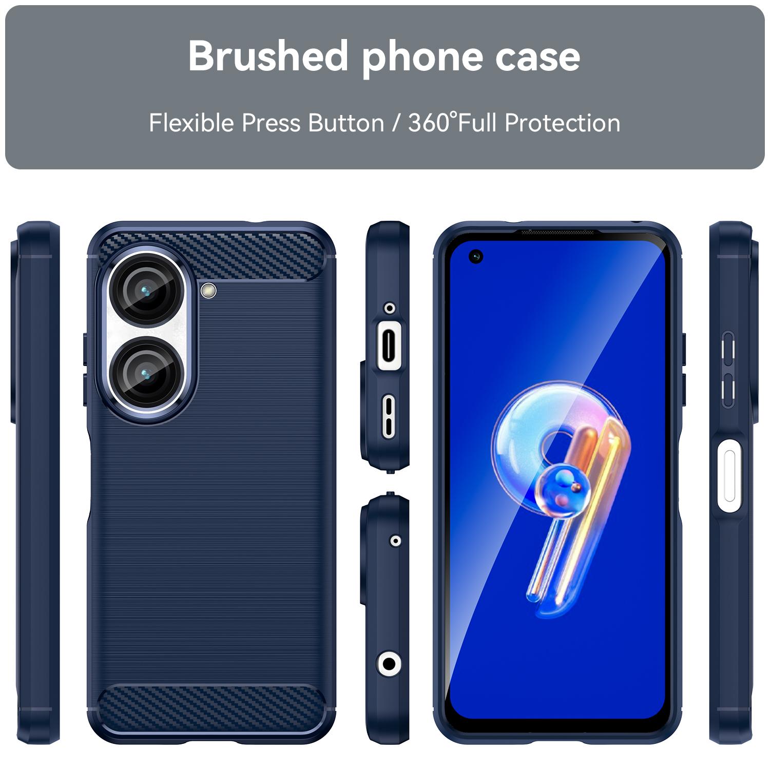 For Asus Zenfone 10 5G Carbon Fiber Texture Phone TPU Case Brushed Phone Protective Cover Blue
For Asus Zenfone 10 5G Carbon Fiber Texture Phone TPU Case Brushed Phone Protective Cover Blue