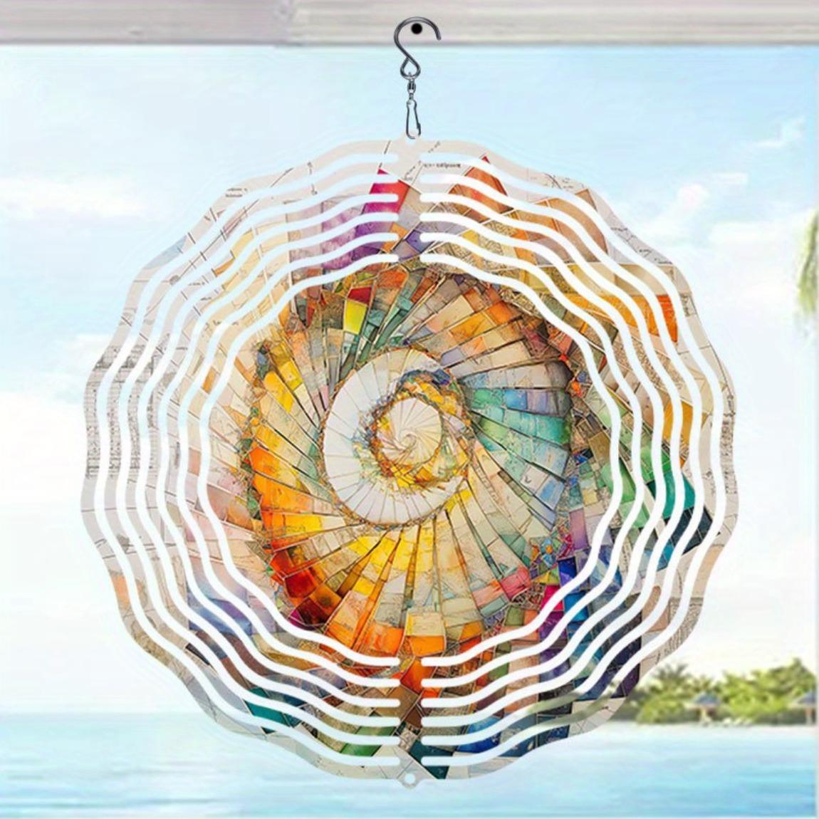 Metal Wind Chime with Colorful Swirl Mandala 3D Kinetic Outdoor Hanging Decor for Garden Patio Christmas Halloween Thanksgiving Housewarming Gift
Metal Wind Chime with Colorful Swirl Mandala 3D Kinetic Outdoor Hanging Decor for Garden Patio Christmas Halloween Thanksgiving Housewarming Gift