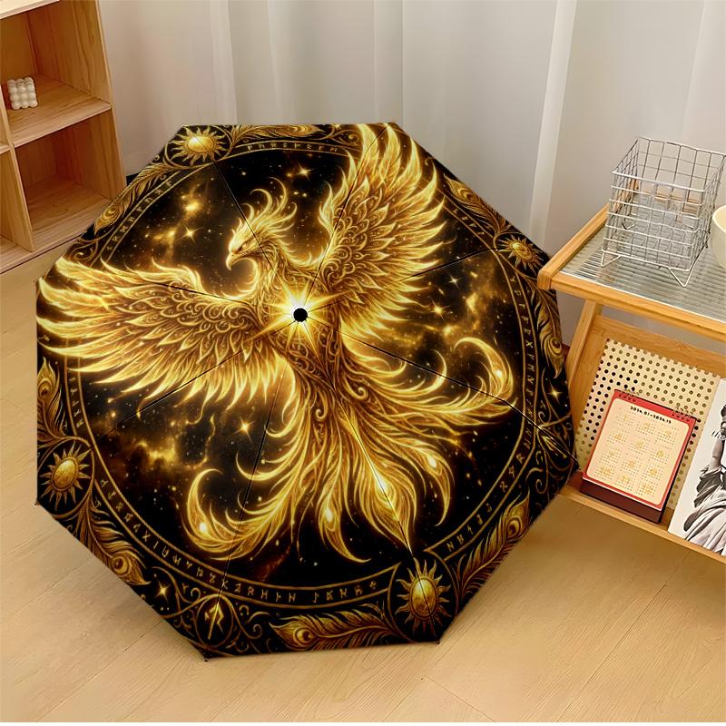 Golden Phoenix Circle (3) Printed umbrella windproof folding umbrella portable sun and rain umbrella suitable for gifting
Golden Phoenix Circle (3) Printed umbrella windproof folding umbrella portable sun and rain umbrella suitable for gifting
