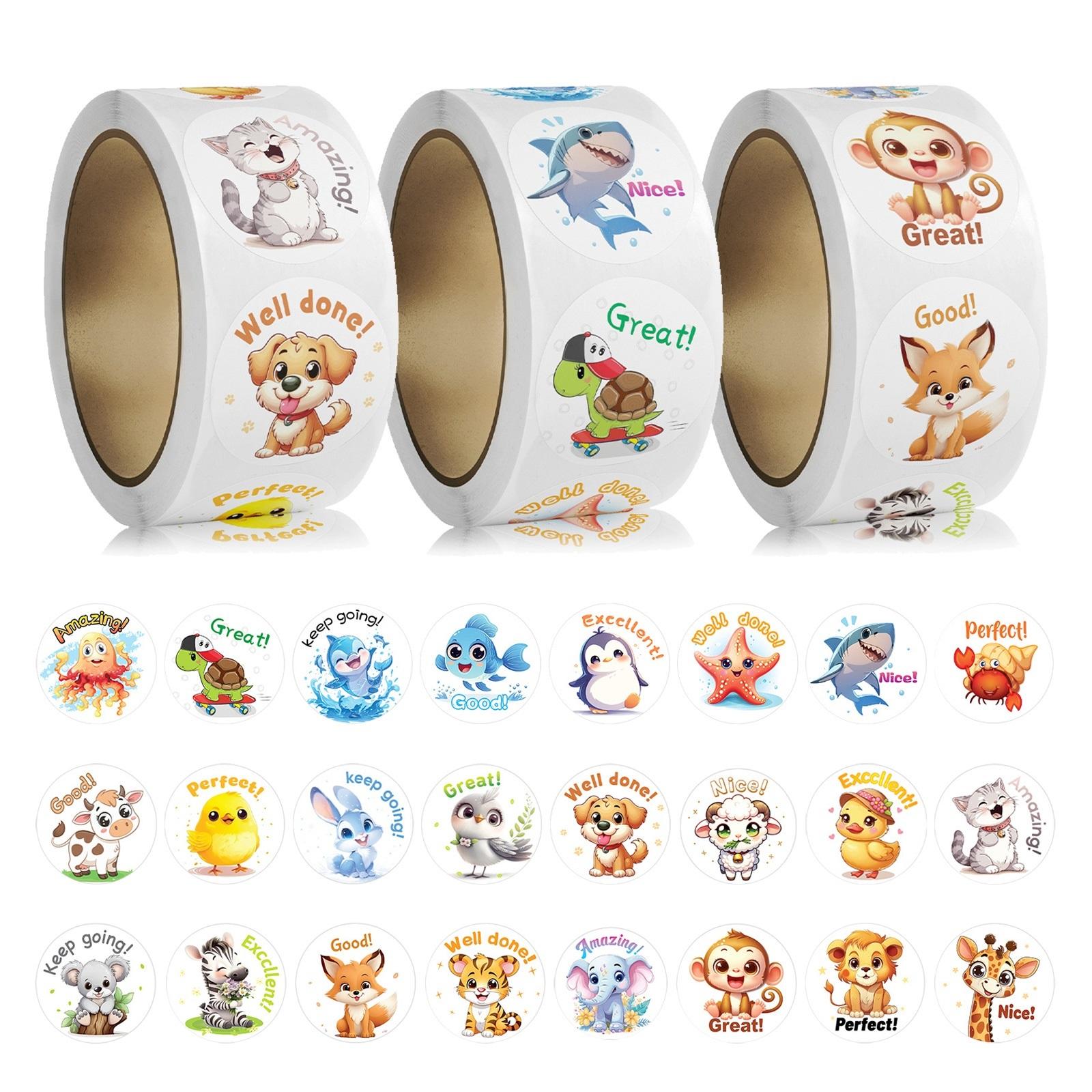 3 Rolls/1500pcs Cartoon Animal Teacher Reward Stickers for Kids, Party Decoration Stationery Sticker for School Classroom Home
3 Rolls/1500pcs Cartoon Animal Teacher Reward Stickers for Kids, Party Decoration Stationery Sticker for School Classroom Home