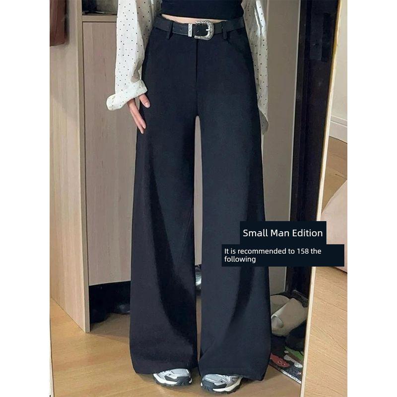 Black Wide-Leg Suit Pants for Women with Pear-Shaped Body, Early Spring New Style, Loose Fit, Slimming, High-End Casual Pants for Plus-Size Girls Black, Petite Size 3XL
Black Wide-Leg Suit Pants for Women with Pear-Shaped Body, Early Spring New Style, Loose Fit, Slimming, High-End Casual Pants for Plus-Size Girls Black, Petite Size 3XL