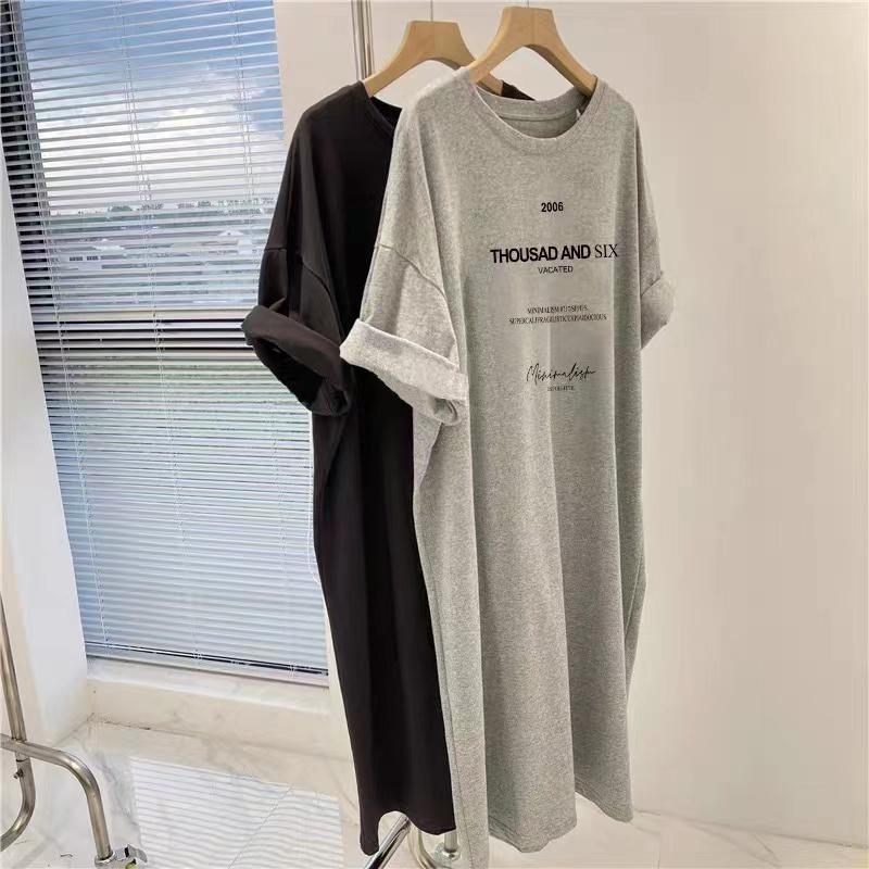 Loose-fitting Large-sized Round-neck Short-sleeved T-shirt Skirt, Long Summer New Style Laid-back Dress, Women s Over-the-knee Nightgown M світло-сірого кольору
Loose-fitting Large-sized Round-neck Short-sleeved T-shirt Skirt, Long Summer New Style Laid-back Dress, Women s Over-the-knee Nightgown M світло-сірого кольору