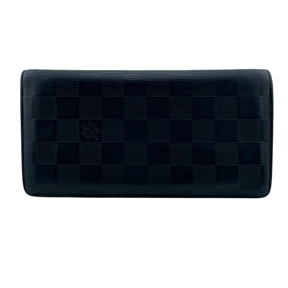 LOUIS VUITTON N63119 Damier Anfini leather Portefeuille Braza Purse Navy leather Used
LOUIS VUITTON N63119 Damier Anfini leather Portefeuille Braza Purse Navy leather Used