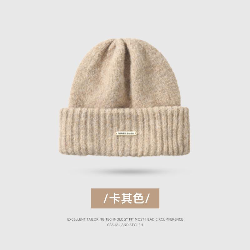 Шапка Женская Зимняя Шерстяная Шапка Новая Мода Теплая Женская Вязаная Шапка Защита Ушей Холодная Шапка Тренд average size (54-60cm)