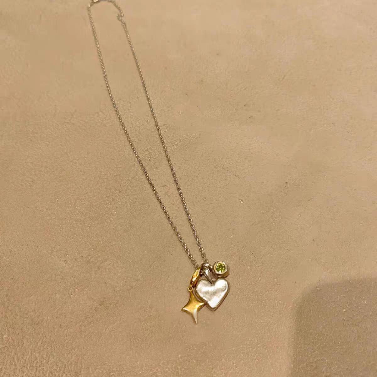 Removable Love Starlight Imitation Green Flash Diamond Pendant Necklace Women S High Sense Light Luxury Niche Collarbone Chain
Removable Love Starlight Imitation Green Flash Diamond Pendant Necklace Women S High Sense Light Luxury Niche Collarbone Chain