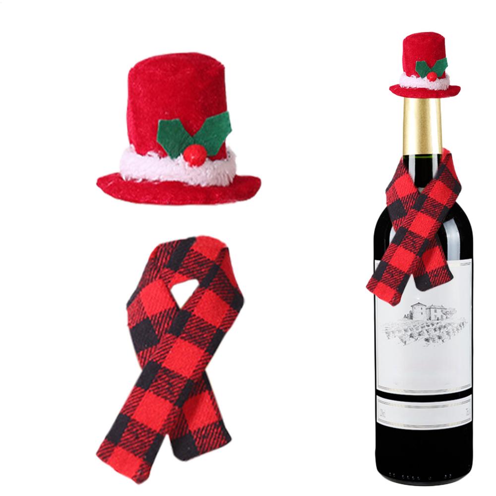 Wine Bottle Scarf Hat Set Cute Sleeve Protector Christmas Bottle Covers For Gathering Dinner Restaurant Bar Travel Dinning Table
Wine Bottle Scarf Hat Set Cute Sleeve Protector Christmas Bottle Covers For Gathering Dinner Restaurant Bar Travel Dinning Table