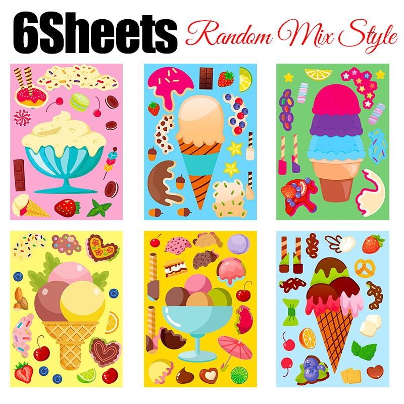 6-12Sheets Ice Cream Style Making Face Sticker Mix DIY Assemble Sticker Handcraft Material Scrapbooking Sticker Rewards Gift ZYF
6-12Sheets Ice Cream Style Making Face Sticker Mix DIY Assemble Sticker Handcraft Material Scrapbooking Sticker Rewards Gift ZYF