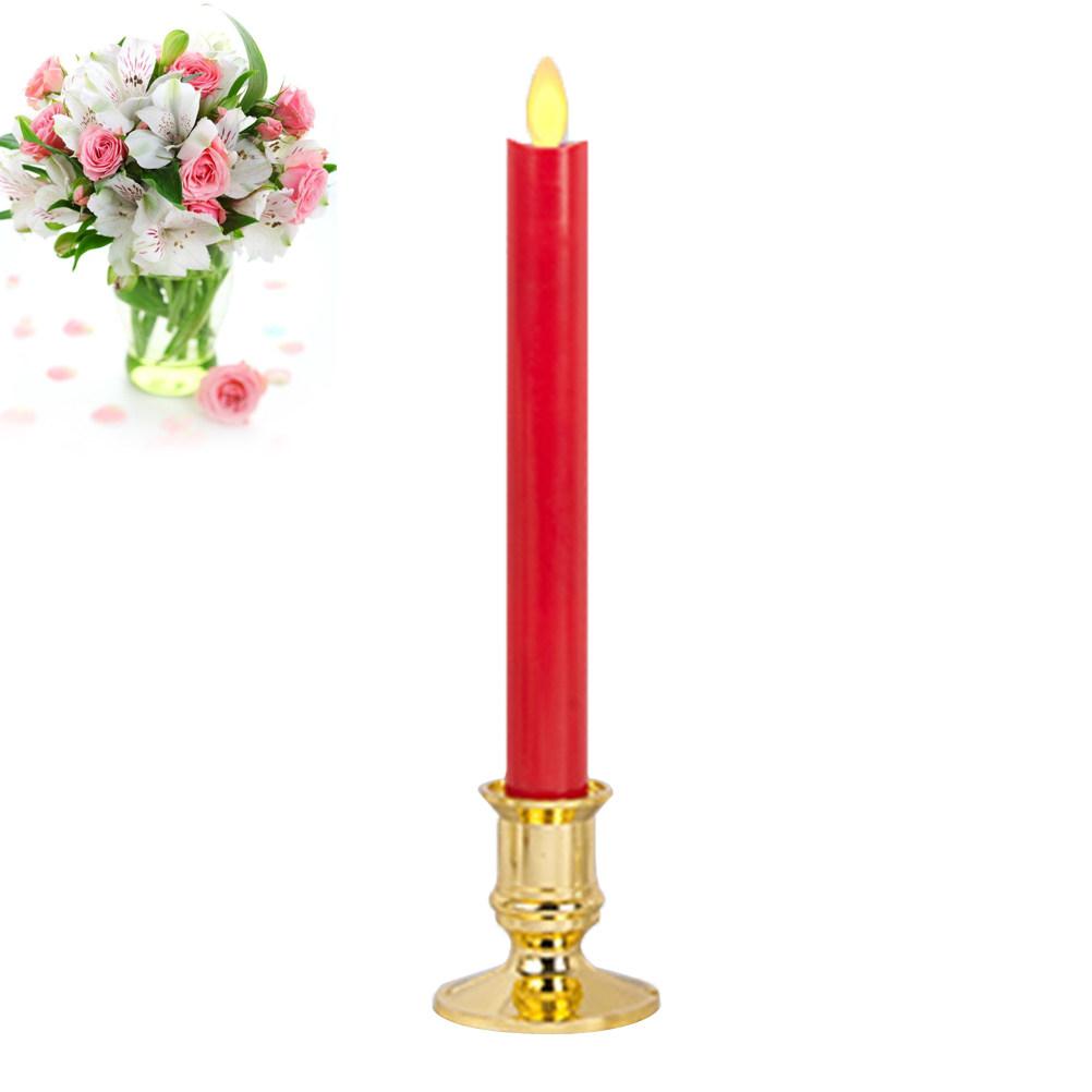2Pcs LED Flameless Flickering Taper Candles with Remote Timer Suction Cup Holder Realistic Electric Lights for Home червоний
2Pcs LED Flameless Flickering Taper Candles with Remote Timer Suction Cup Holder Realistic Electric Lights for Home червоний