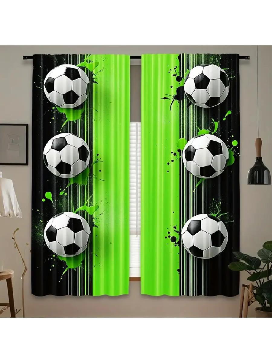2pcs Sporty Soccer Ball Printed Curtains, Designed for Light Filtering, Quality Material, Ideal for Sports Enthusiast Home Windo 24x59in(60x150CM)x2&Rod Pocket
2pcs Sporty Soccer Ball Printed Curtains, Designed for Light Filtering, Quality Material, Ideal for Sports Enthusiast Home Windo 24x59in(60x150CM)x2&Rod Pocket