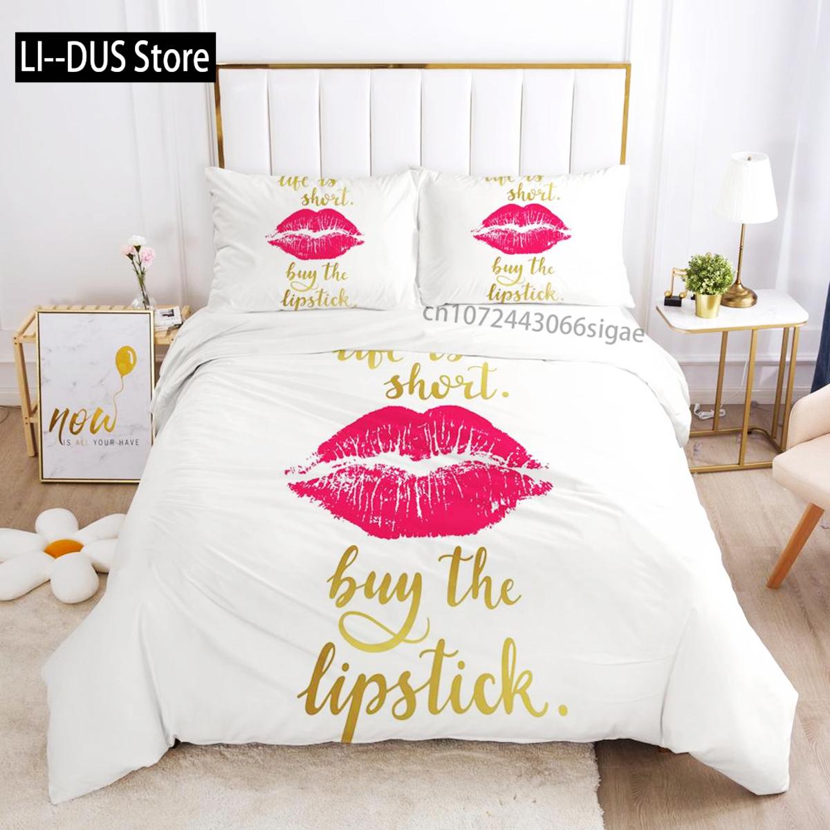 Comforter Red Lips Queen Polyester Love Twin Bedding Set Sexy Theme Adult Couple Comforter 3D Kiss Marks Comforter (quilt)-EU Single(135*200cm)3pcs
Comforter Red Lips Queen Polyester Love Twin Bedding Set Sexy Theme Adult Couple Comforter 3D Kiss Marks Comforter (quilt)-EU Single(135*200cm)3pcs