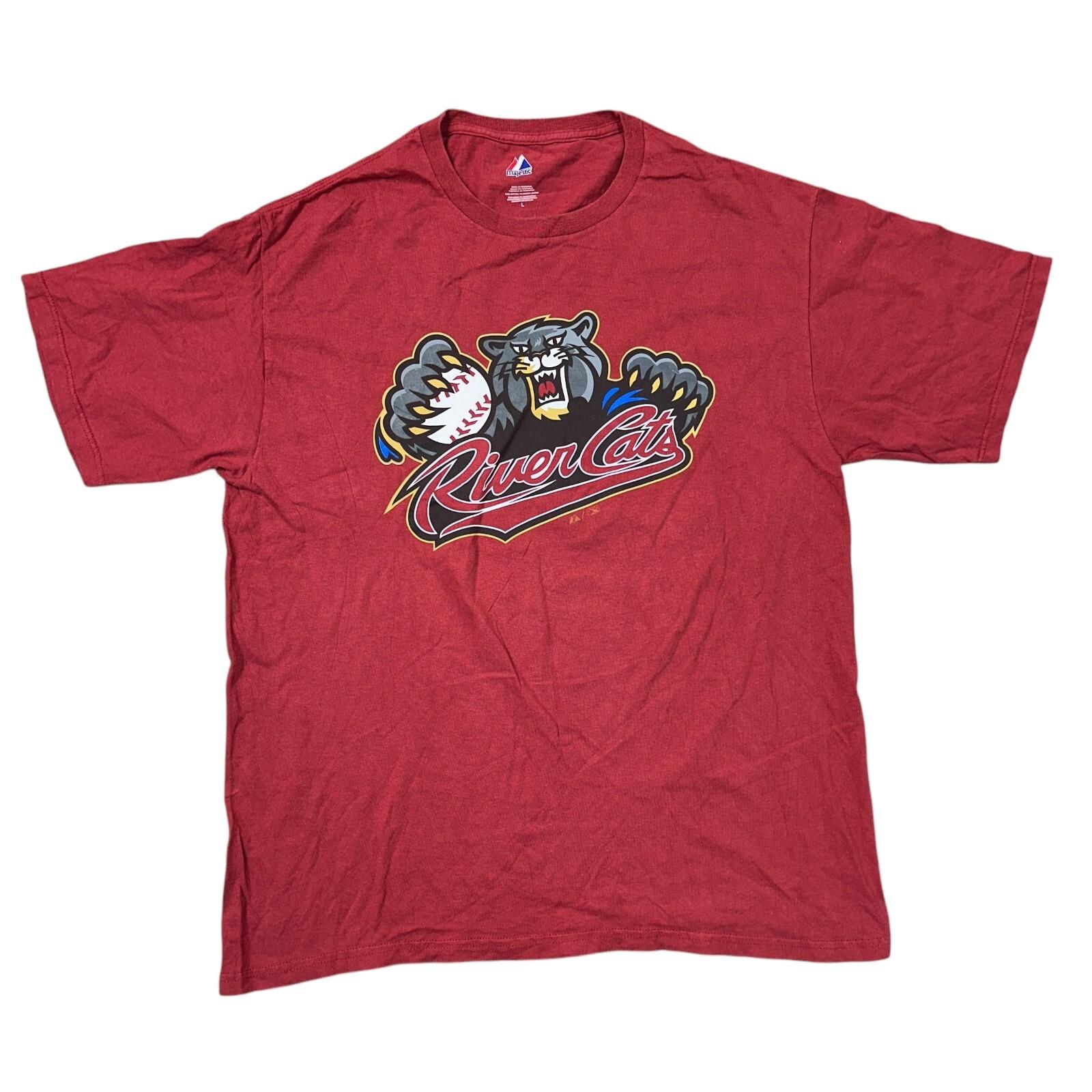 River Cats MLB T-Shirt Mens Womens Tees Top Majestic Crew Neck Short Sleeve Red Mens S
River Cats MLB T-Shirt Mens Womens Tees Top Majestic Crew Neck Short Sleeve Red Mens S