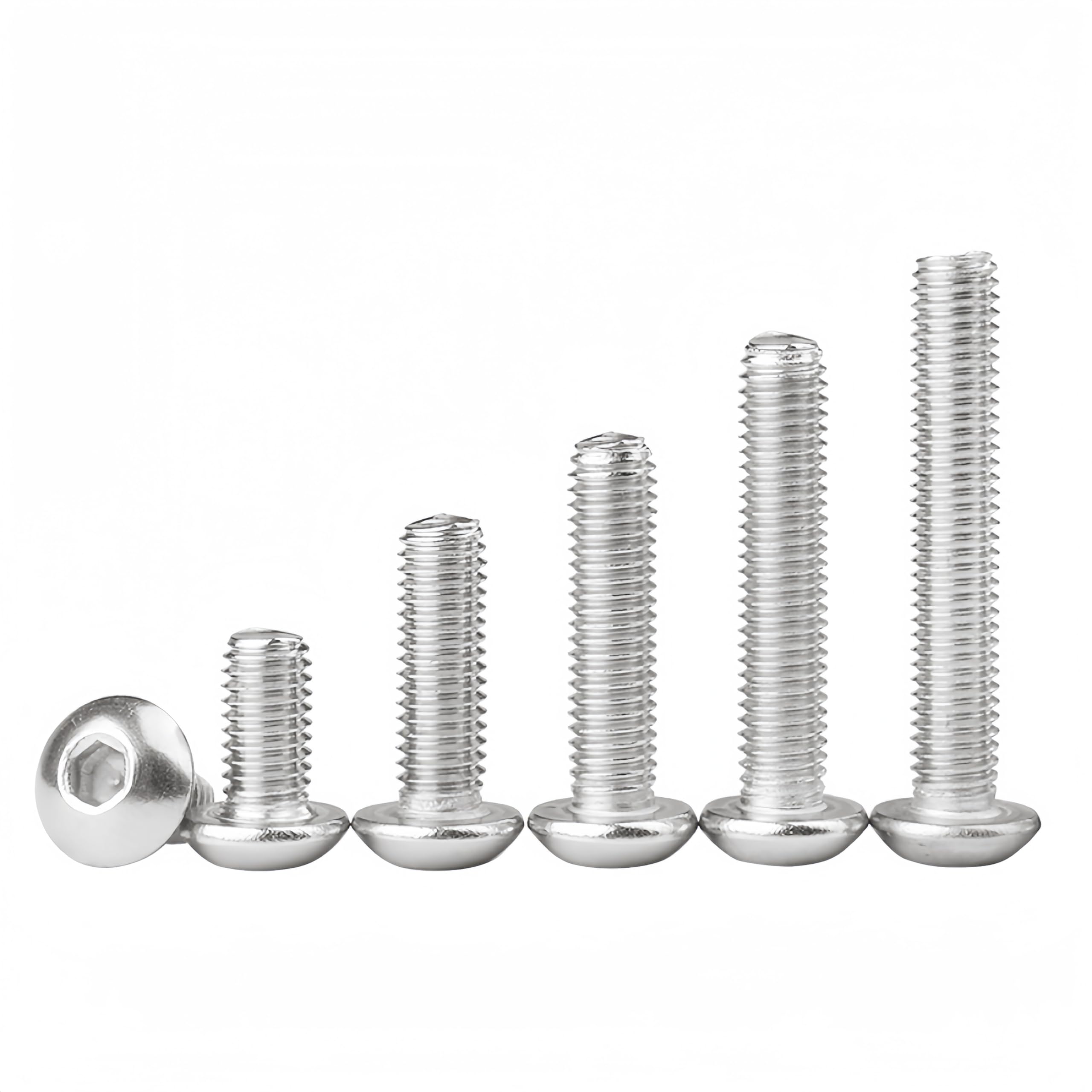 304 Stainless Steel Hex Socket Button Head Bolts Pack of ISO7380 M58, 50,
304 Stainless Steel Hex Socket Button Head Bolts Pack of ISO7380 M58, 50,