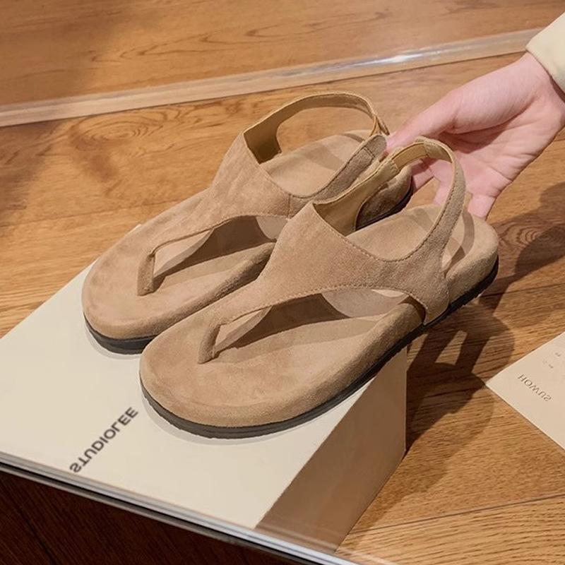Grape mother of the same style, minimalist temperament flip-flops retro toe flat bottom niche Roman style sandals women 35
Grape mother of the same style, minimalist temperament flip-flops retro toe flat bottom niche Roman style sandals women 35