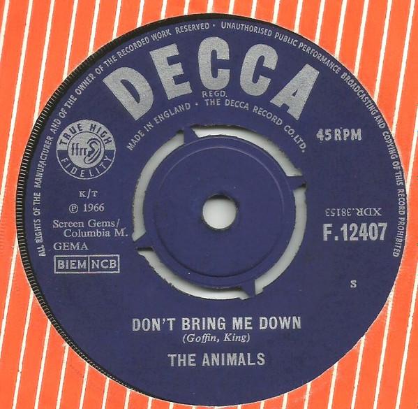 7-дюймовая пластинка ANIMALS - Don t Bring Me Down / Cheating F12407 Decca 1966 UK Рок Б/У
7-дюймовая пластинка ANIMALS - Don t Bring Me Down / Cheating F12407 Decca 1966 UK Рок Б/У
