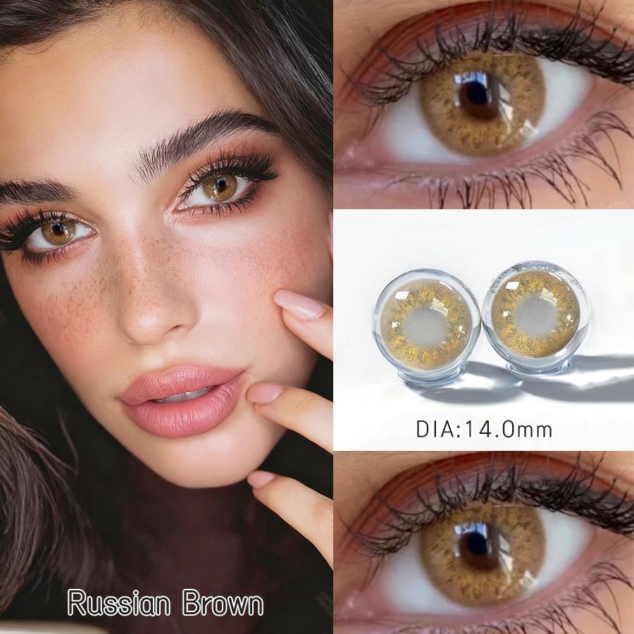 FRESHLADY Natural Color Contact Lenses 14.0mm Yearly Soft Cosmetic Lenses for Eyes, 40% Water Content, Daily & Party Makeup Use
FRESHLADY Natural Color Contact Lenses 14.0mm Yearly Soft Cosmetic Lenses for Eyes, 40% Water Content, Daily & Party Makeup Use