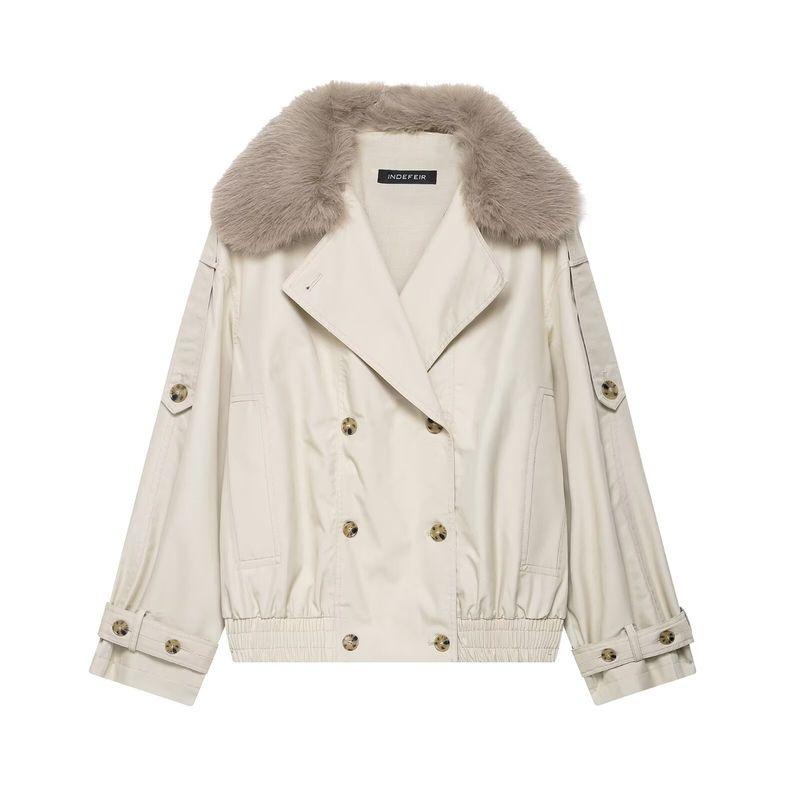 Kaslead New Women clothes Western Style Fashion Short Fur Collar Waterproof Trench coat 3811243 712 Image color L
Kaslead New Women clothes Western Style Fashion Short Fur Collar Waterproof Trench coat 3811243 712 Image color L