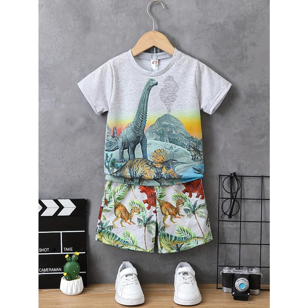 Дитячий одяг, костюм для хлопчика, короткі рукави, шорти для дівчаток, 3D мультфільм, принт з динозаврами, дитячий літній одяг для хлопчика, комплект 110cm
Дитячий одяг, костюм для хлопчика, короткі рукави, шорти для дівчаток, 3D мультфільм, принт з динозаврами, дитячий літній одяг для хлопчика, комплект 110cm
