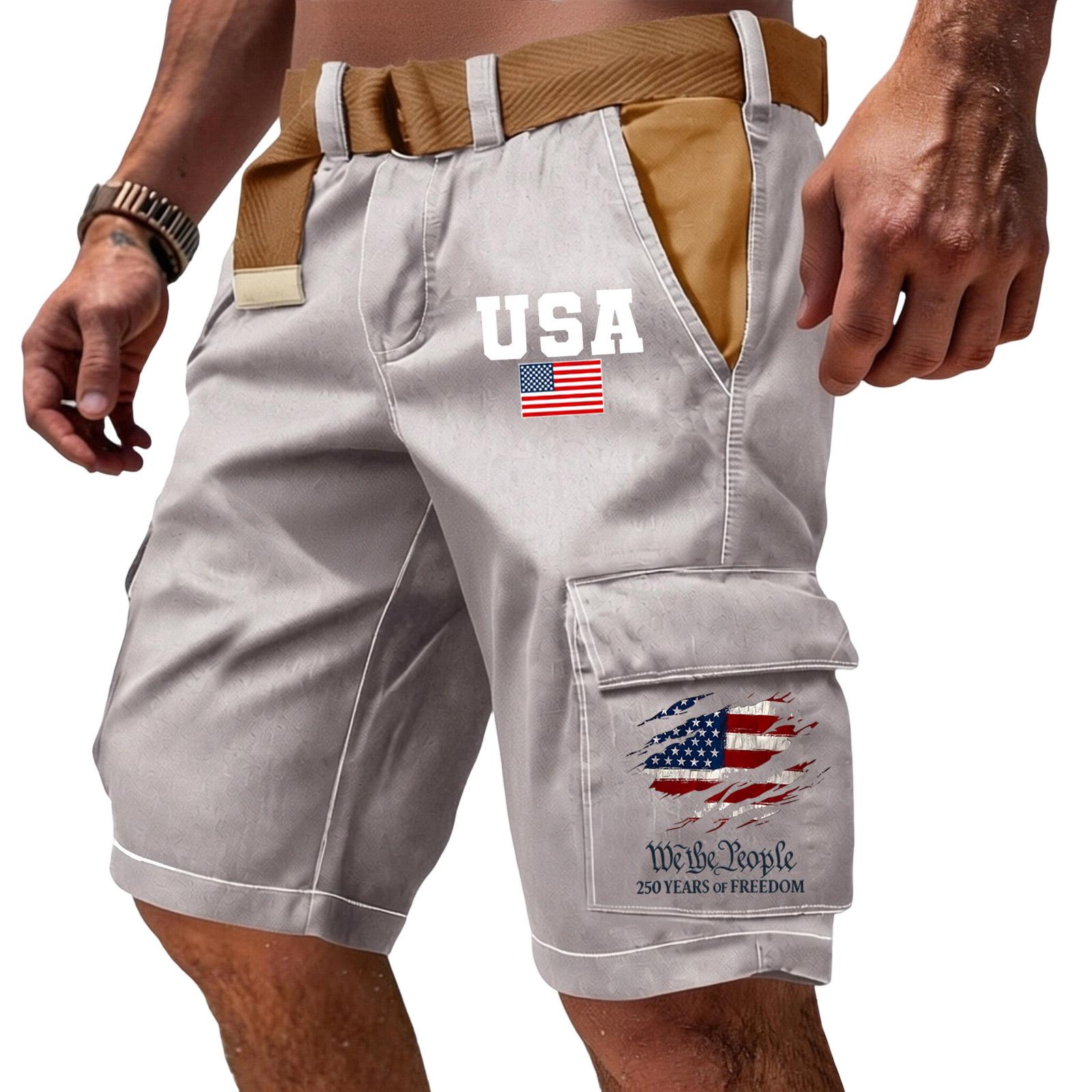 Men s Casual Multi Pocket Cargo Shorts with Lettering and Flag Print Design Functional Outdoor Workwear Shorts without Belt L
Men s Casual Multi Pocket Cargo Shorts with Lettering and Flag Print Design Functional Outdoor Workwear Shorts without Belt L