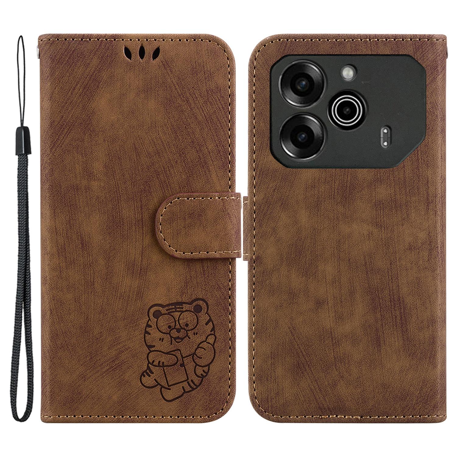 For TECNO Pova 6 5G/6 Pro 5G Wallet Case Cute Tiger Imprint Leather Phone Cover with Stand Brown
For TECNO Pova 6 5G/6 Pro 5G Wallet Case Cute Tiger Imprint Leather Phone Cover with Stand Brown