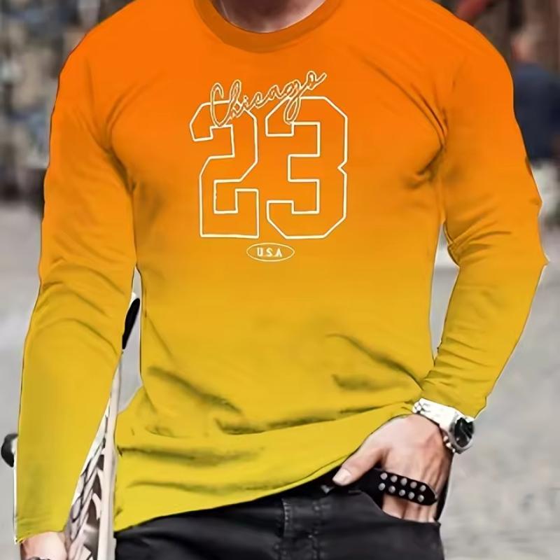 Мужская футболка с длинными рукавами и градиентным рисунком, повседневный и спортивный топ с круглым вырезом, подходит для весны и осени 5XL жёлтый
Мужская футболка с длинными рукавами и градиентным рисунком, повседневный и спортивный топ с круглым вырезом, подходит для весны и осени 5XL жёлтый