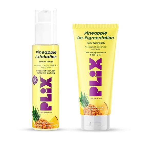 PLIX - THE PLANT FIX Ананасовый режим депигментации с тоником для лица без спирта и фруктовым очищающим средством с 2% салициловой кислотой | Сужение пор
PLIX - THE PLANT FIX Ананасовый режим депигментации с тоником для лица без спирта и фруктовым очищающим средством с 2% салициловой кислотой | Сужение пор