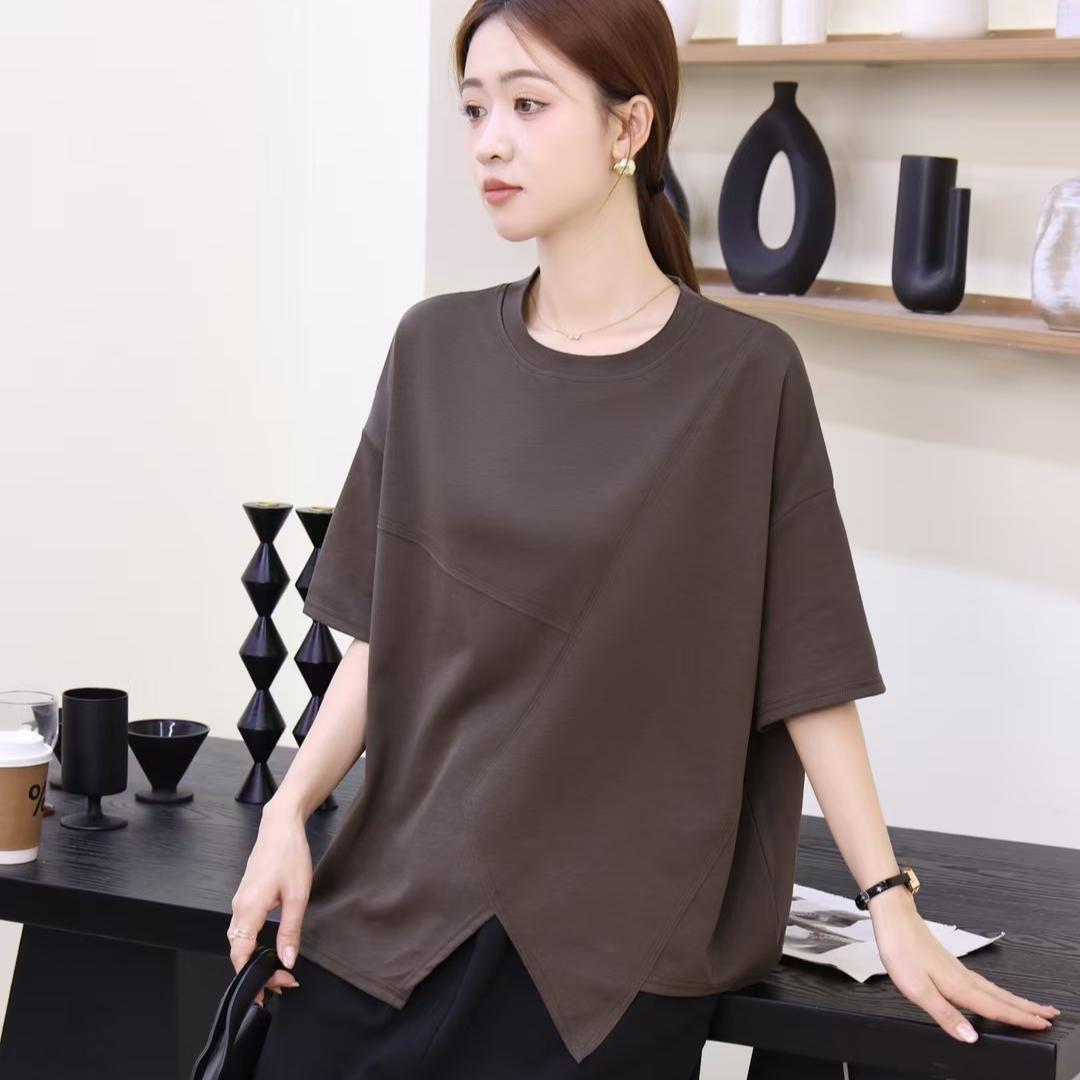 DIMANAF 2025 Summer Plus Size T-shirt Solid Women Short Sleeve Long Buttons Loose Tops Tees One Size
DIMANAF 2025 Summer Plus Size T-shirt Solid Women Short Sleeve Long Buttons Loose Tops Tees One Size