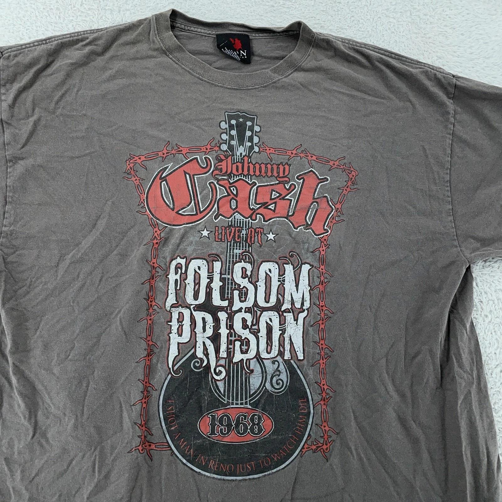 Johnny Cash Shirt Mens XL Brown Gray Folsom Prison 1968 Rock Band Country 4XL
Johnny Cash Shirt Mens XL Brown Gray Folsom Prison 1968 Rock Band Country 4XL