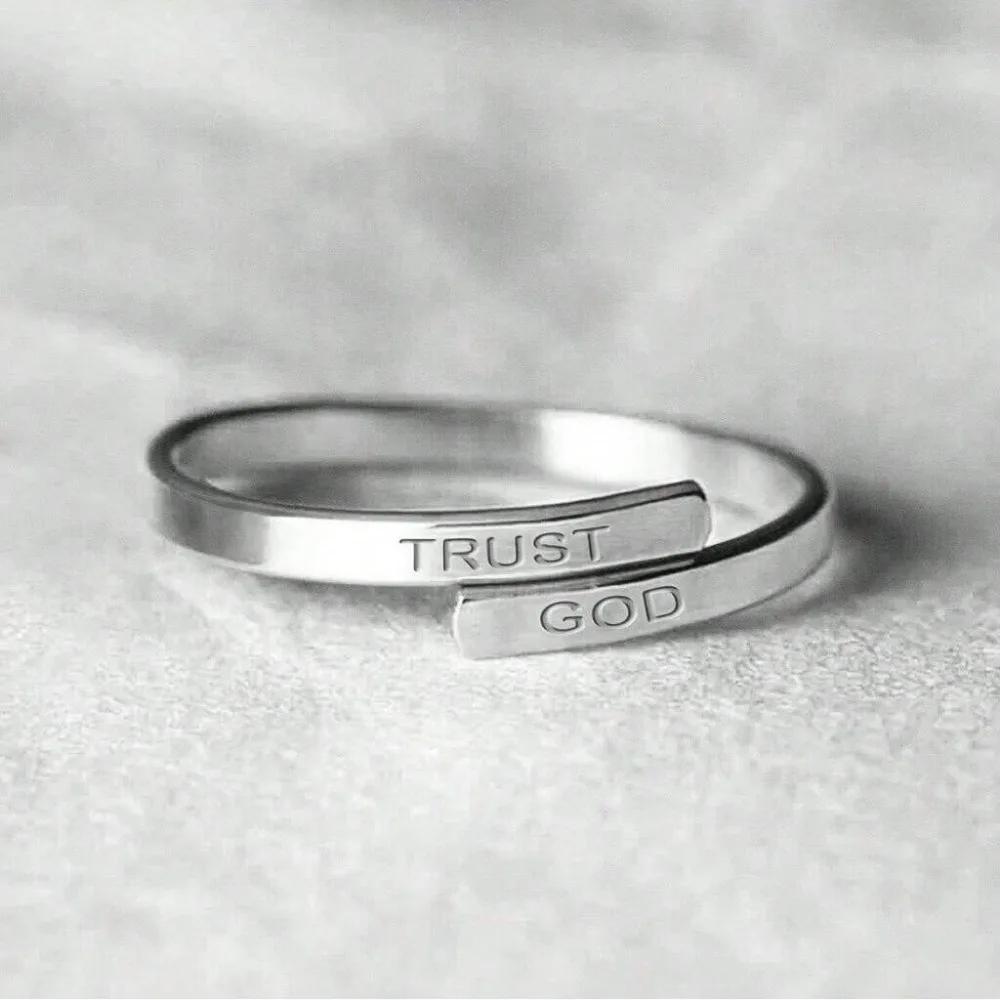 Elegant TRUST GOD Adjustable Two-Layer Stainless Steel Ring Daily & Gift Occasion Women and Men Jewelry resizable
Elegant TRUST GOD Adjustable Two-Layer Stainless Steel Ring Daily & Gift Occasion Women and Men Jewelry resizable