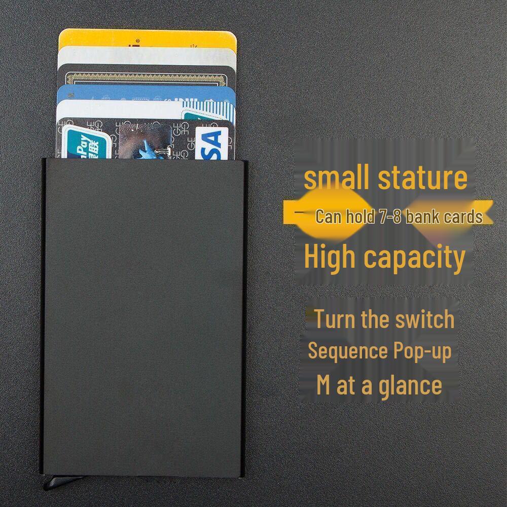 Douyin Trendy Ultra-thin Metal Automatic Pop-up Card Holder with Anti-demagnetization Protection for IDs and Bank Cards
Douyin Trendy Ultra-thin Metal Automatic Pop-up Card Holder with Anti-demagnetization Protection for IDs and Bank Cards