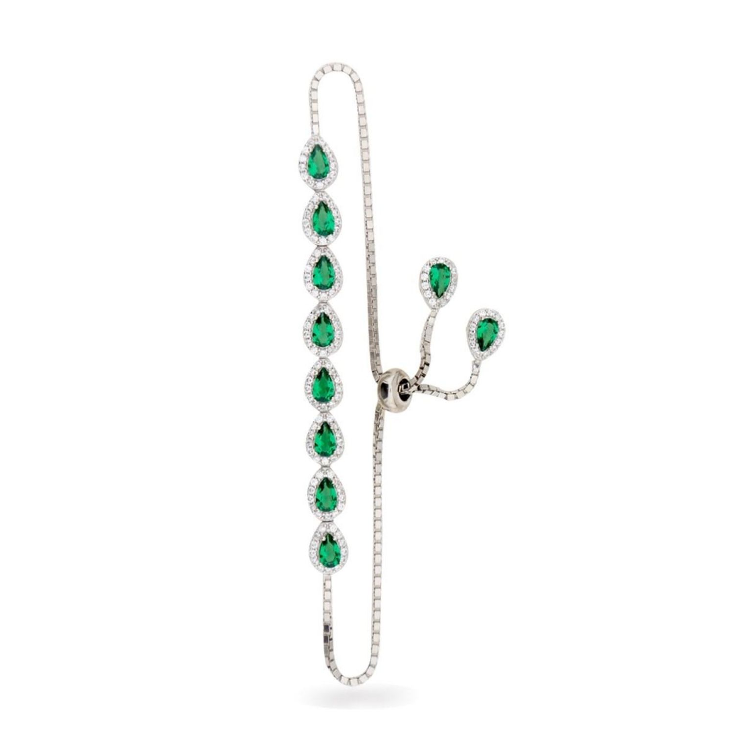 925 Sterling Silver Emerald Drop Stone Bracelet – Adjustable, Rhodium Plated, Tarnish-Resistant
925 Sterling Silver Emerald Drop Stone Bracelet – Adjustable, Rhodium Plated, Tarnish-Resistant