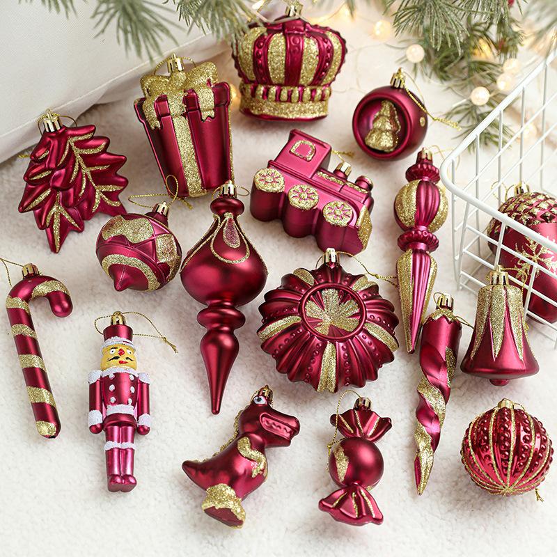 Rose Red Christmas Tree Supplies Candy Canes Nutcracker Gift Box Bells Shape Pendant for Xmas Decor 2025 Home New Year Decors
Rose Red Christmas Tree Supplies Candy Canes Nutcracker Gift Box Bells Shape Pendant for Xmas Decor 2025 Home New Year Decors