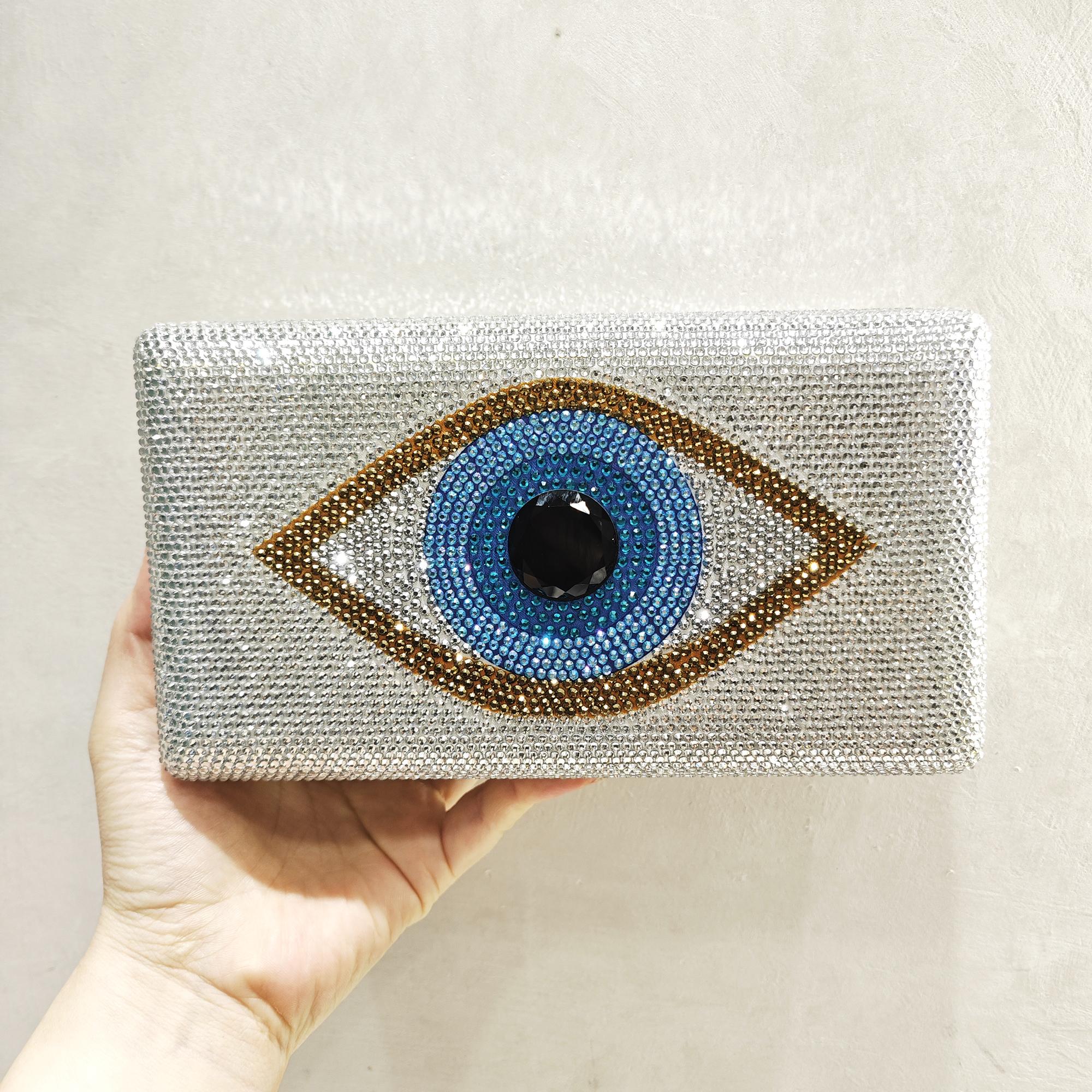Evil Eye Crystal Evening Bag Clutch FashionWomen Silver/Black Wedding Purses And Handbags Lady Diamond Party Dinner Clutdch Bags 20cmX11cmX4cm
Evil Eye Crystal Evening Bag Clutch FashionWomen Silver/Black Wedding Purses And Handbags Lady Diamond Party Dinner Clutdch Bags 20cmX11cmX4cm