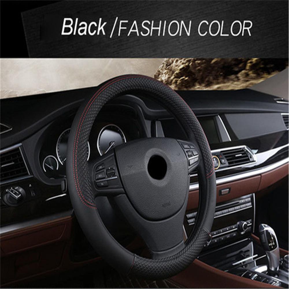PU Leather Universal Car Steering-wheel Cover 38CM Car-styling Sport Auto Steering Wheel Covers Anti-Slip Automotive Accessories
PU Leather Universal Car Steering-wheel Cover 38CM Car-styling Sport Auto Steering Wheel Covers Anti-Slip Automotive Accessories