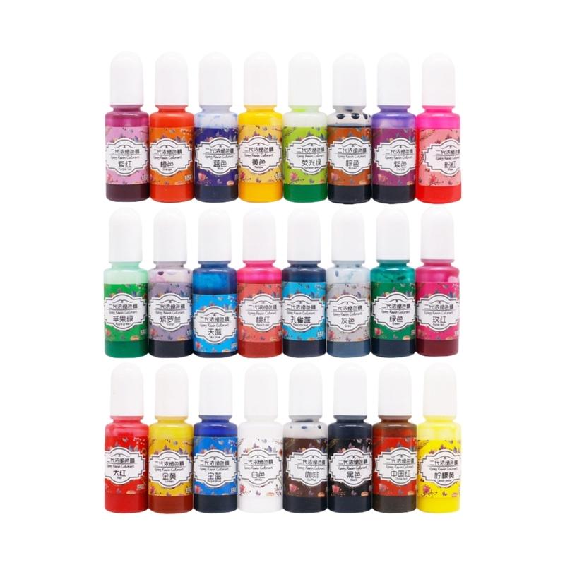 24 Color Epoxy Resin Pigment Kits Resin Dye Colorant Liquid 10ml Each for Jewelry Making Art Crafts and DIY Projects 1
24 Color Epoxy Resin Pigment Kits Resin Dye Colorant Liquid 10ml Each for Jewelry Making Art Crafts and DIY Projects 1