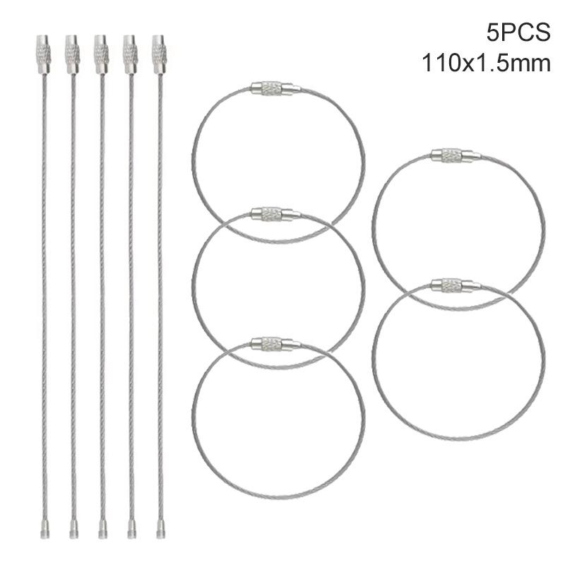 5pcs 110x1.5mm Keychain Stainless Steel Wire Outdoor Portable Cable Rope Key Holder Durable Suitable for Hiking Camping TMZ
5pcs 110x1.5mm Keychain Stainless Steel Wire Outdoor Portable Cable Rope Key Holder Durable Suitable for Hiking Camping TMZ