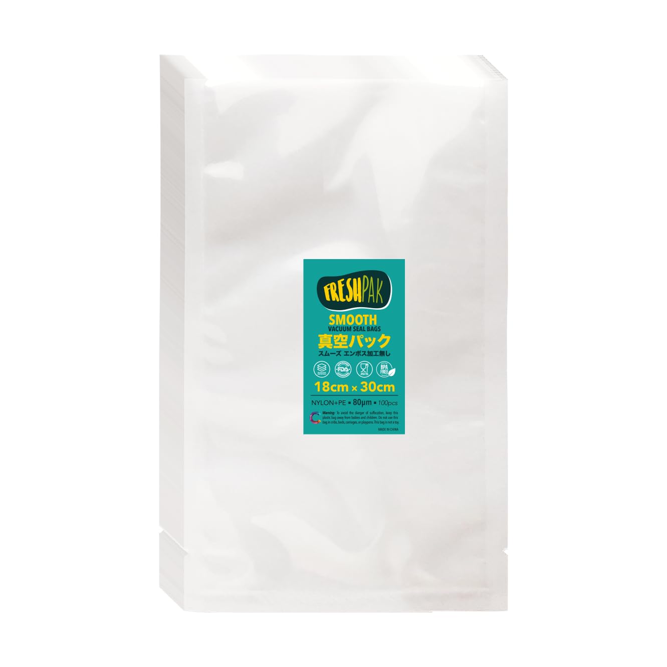 Vacuum Packing Bag Special Bag for Vacuum Packing Machine FRESHPAK Smooth No Embossed 18x30cm 100 Pieces Vacuum Bag High Strength 5 Side Standard Bag
Vacuum Packing Bag Special Bag for Vacuum Packing Machine FRESHPAK Smooth No Embossed 18x30cm 100 Pieces Vacuum Bag High Strength 5 Side Standard Bag