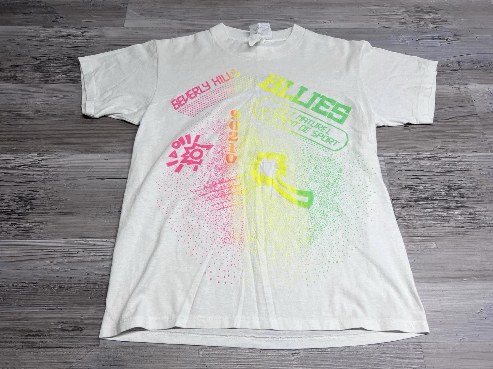 Vintage Beverly Hills 90210 Shirt Mens Size S/M 90s Single Stitch Neon Beach Tee L
Vintage Beverly Hills 90210 Shirt Mens Size S/M 90s Single Stitch Neon Beach Tee L