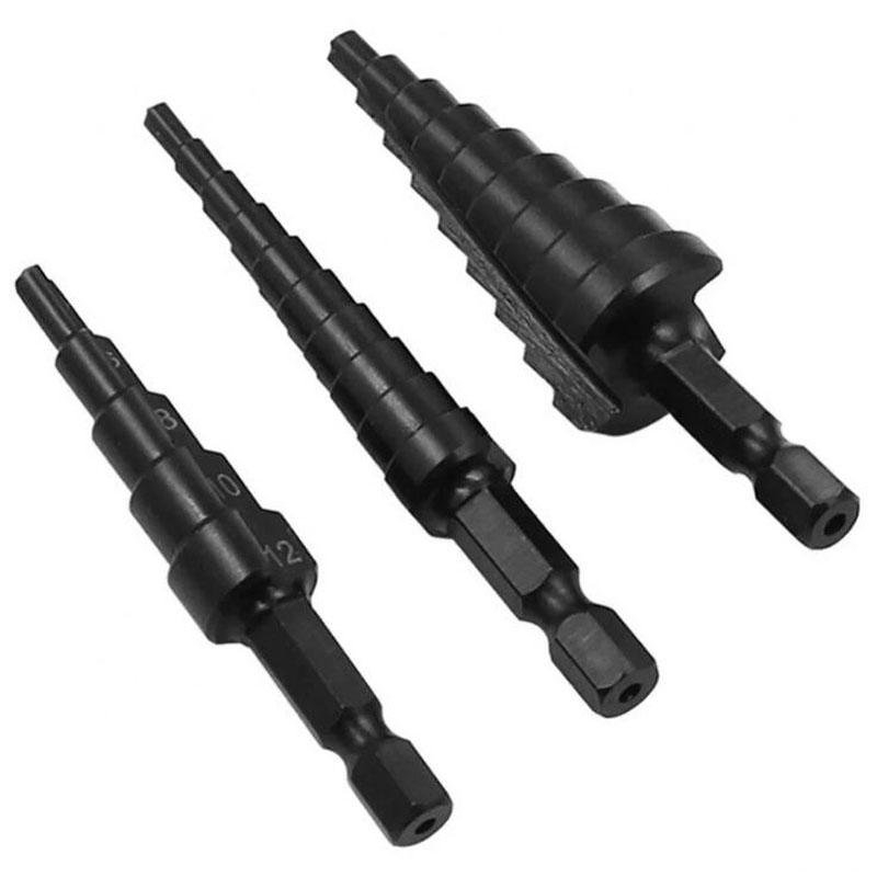 Набор ступенчатых сверл HSS с азотированным покрытием, прямой паз, быстрорежущая сталь, конический шестигранный хвостовик, ступенчатый сверло without box чёрный
Набор ступенчатых сверл HSS с азотированным покрытием, прямой паз, быстрорежущая сталь, конический шестигранный хвостовик, ступенчатый сверло without box чёрный