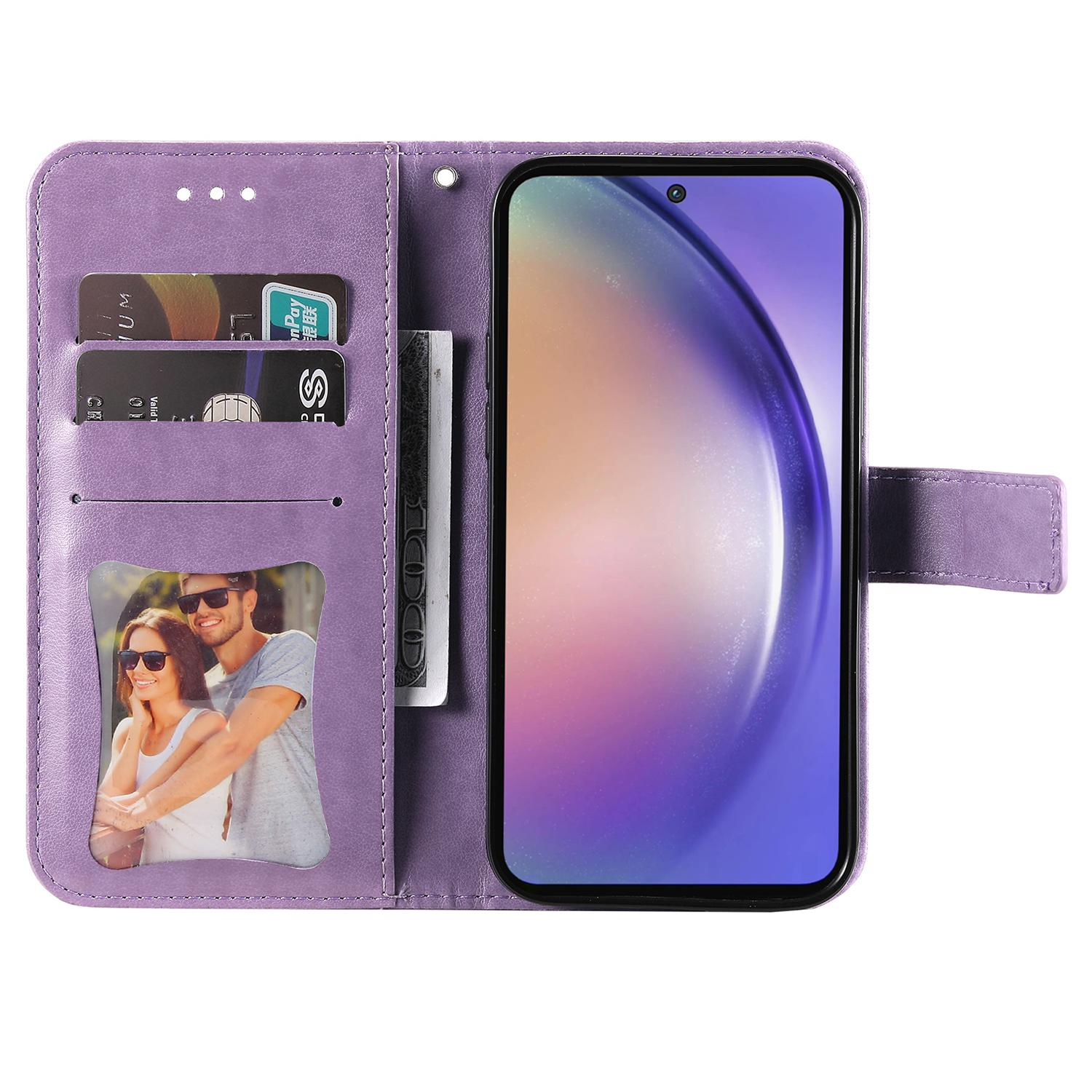 For Samsung Galaxy A55 5G Case Floral Pattern PU Leather Wallet Stand Phone Cover Purple
For Samsung Galaxy A55 5G Case Floral Pattern PU Leather Wallet Stand Phone Cover Purple