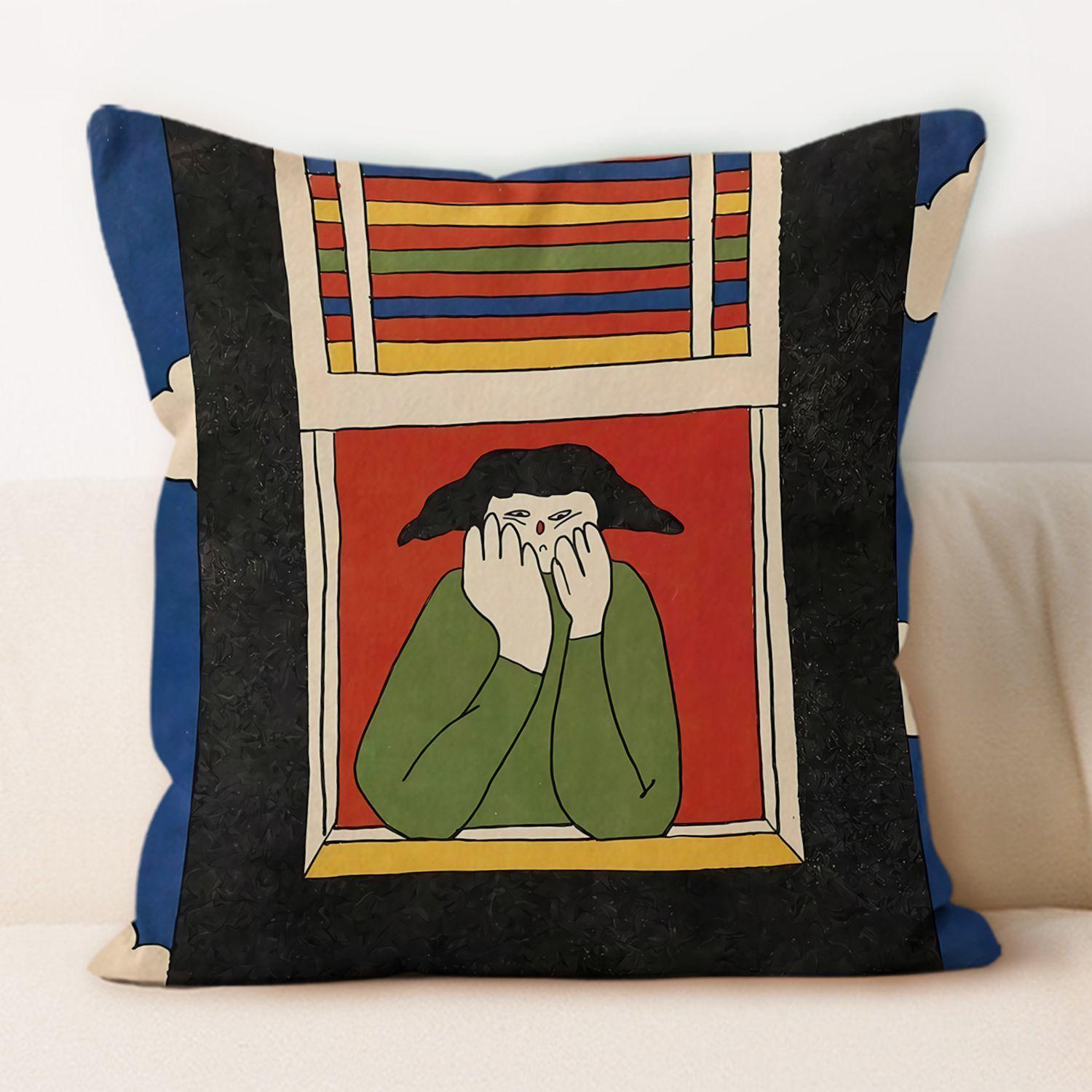 Abstract Art Illustration Pillows Living Room Pillows, Vintage-Style Sofa Cushions, Multifunctional Car Pillows 40x 40cm(without core)
Abstract Art Illustration Pillows Living Room Pillows, Vintage-Style Sofa Cushions, Multifunctional Car Pillows 40x 40cm(without core)