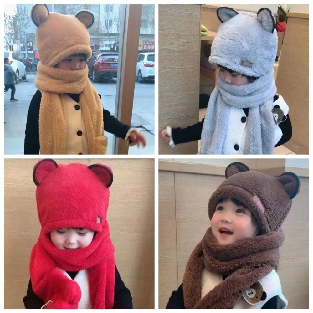 Plush Kids Beanies Caps Cute Bear Ear Ear Protection Hat New Hat Scarf Gloves Set кавовий
Plush Kids Beanies Caps Cute Bear Ear Ear Protection Hat New Hat Scarf Gloves Set кавовий
