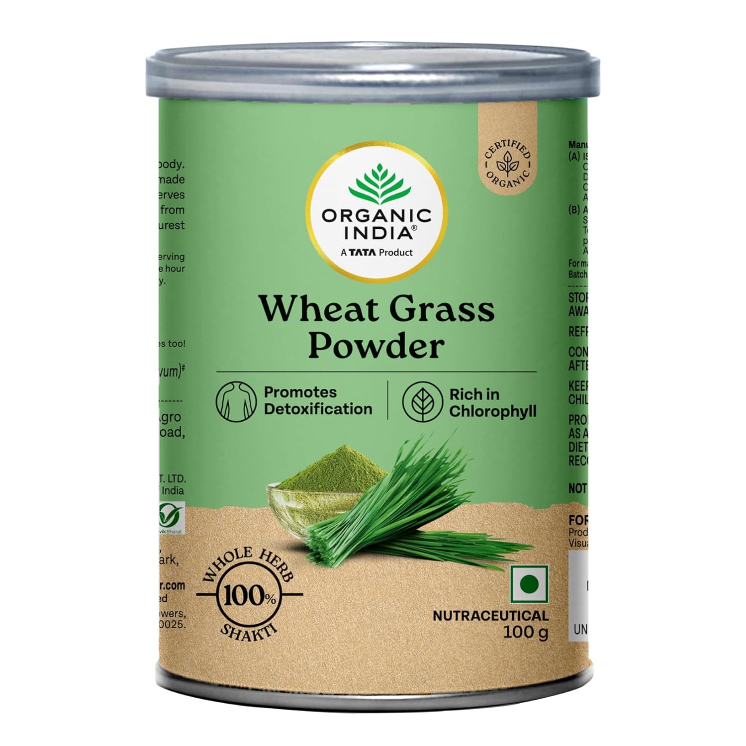 Organic India Wheat Grass Powder 100 g Wellness Supplement For Energy Detox Support And Daily Vitality Pack Of 1
Organic India Wheat Grass Powder 100 g Wellness Supplement For Energy Detox Support And Daily Vitality Pack Of 1