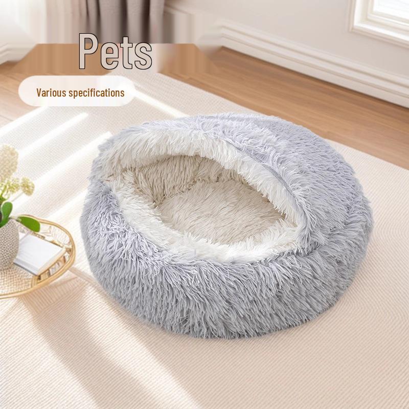 Теплая полузакрытая лежанка для кошек и собак на зиму Thickened Flannel Light Gray
Теплая полузакрытая лежанка для кошек и собак на зиму Thickened Flannel Light Gray